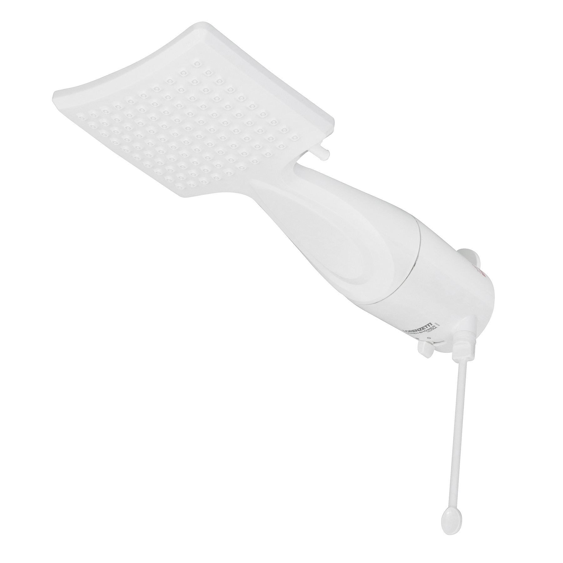 chuveiro_eletronico_220v_7500w_b Chuveiro Elétrico Eletrônico 220V 7500w Branco Quadrado Loren Shower Lorenzetti - Imagem 1