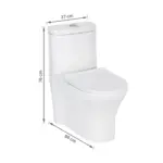 Vaso Sanitário Acoplado (monobloco) Smart 225 + Anel de vedação + Mangueira flexivel - Smart Norte - Imagem 4