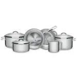 Jogo de Panelas Tramontina Solar em Aço Inox com Fundo Triplo e Tampas de Inox 6 Peças