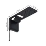 Chuveiro Elétrico Eletrônico 220V 7800w Preto Fosco Quadrado Acqua Duo Ultra Lorenzetti - Imagem 3