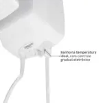 Chuveiro Elétrico Eletrônico 220V 6800w Branco Quadrado Futura Lorenzetti - Imagem 2