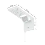 Chuveiro Elétrico Eletrônico 220V 6800w Branco Quadrado Acqua Duo Ultra Lorenzetti - Imagem 5