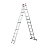 Escada Extensível 11x2 22 Degraus em Alumínio 5,56m Botafogo