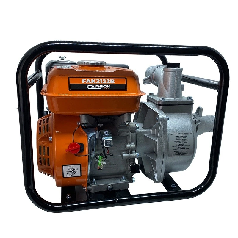 6effc1504f5779366b6de9cc81bf17f0-1777137645.webp Motobomba 2 Gasolina Autoescorvante 4T 7HP 212CC 33.000L/H Carbon fak - Imagem 1