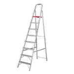 Escada Doméstica Aluminio 8 Degraus Natural 120 Kg Reisam