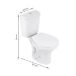 Kit Vaso Sanitário com Caixa Acoplada e Assento Branco Duplo Acionamento 3/6L Saída Vertical Saveiro Celite - Imagem 5