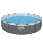 Piscina Estruturada Redonda 14.970L com Bomba 127V (110V), Escada e Capa Bestway - Imagem 2