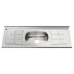 Pia Inox Ghel Plus 1500X530X95mm Cuba Central N4 Escorredor concretada sem Válvula