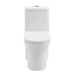 Kit Vaso Sanitário Monobloco com Assento Branco Quadrado 3 e 6 litros Elena Luvia - Imagem 2